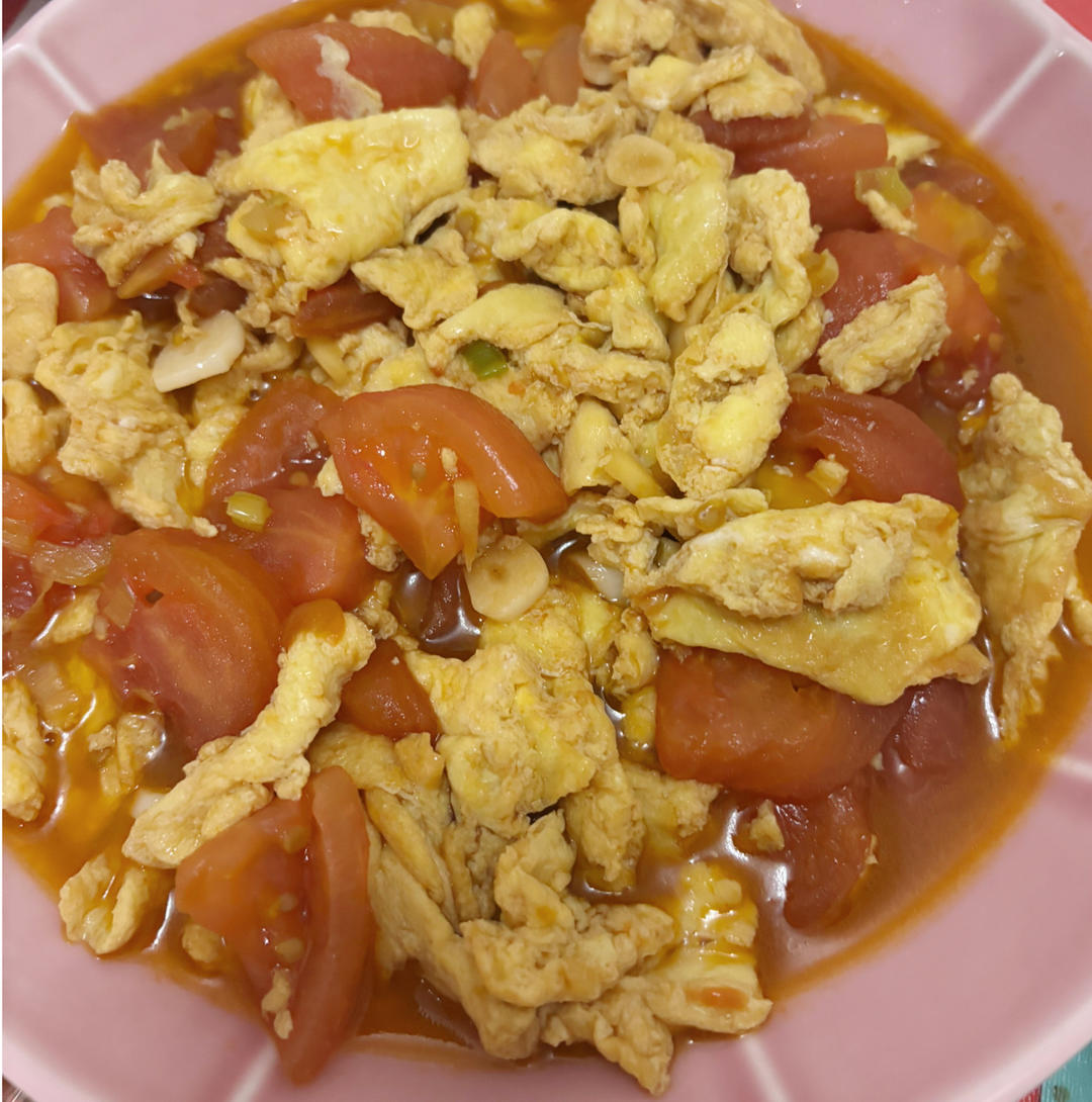 番茄炒鸡蛋（超浓的番茄味）