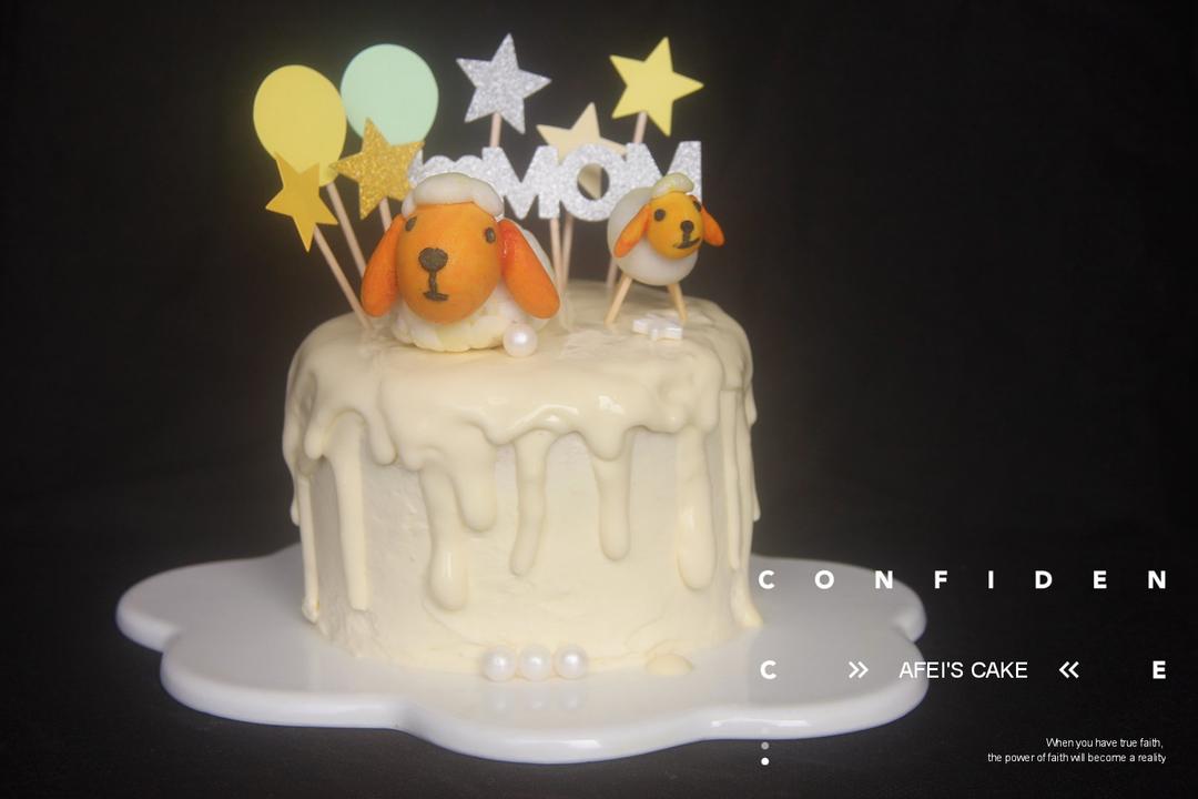 奶油淋面棋格蛋糕