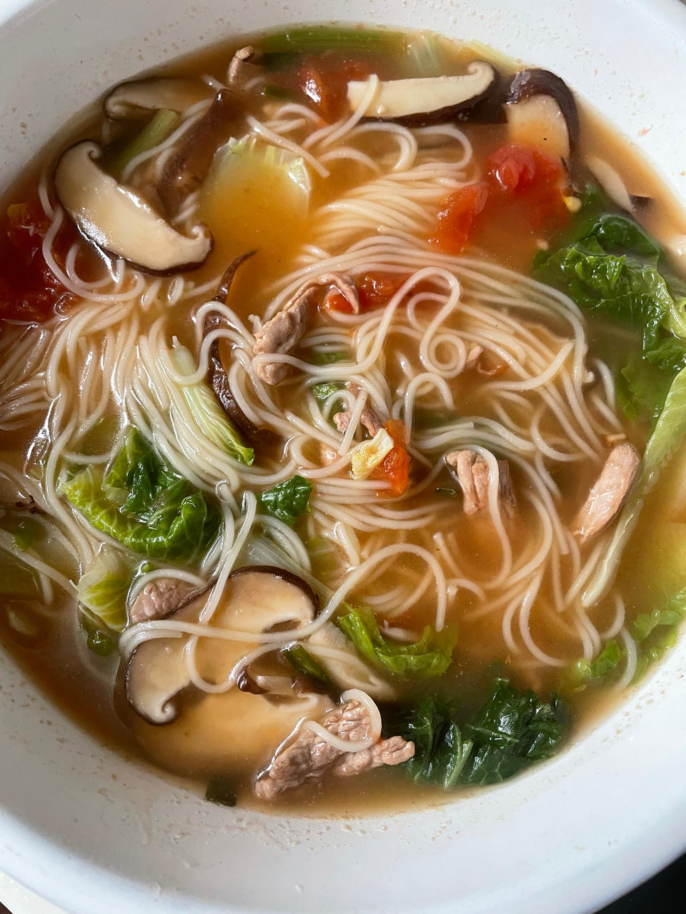 简单好吃的肉丝面 连汤都喝光光