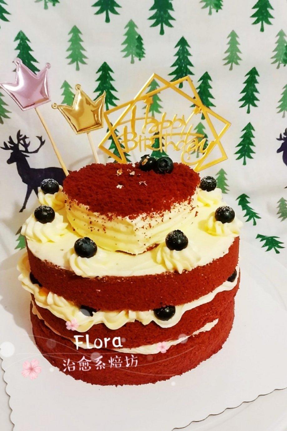 视频菜谱:红丝绒裸蛋糕6寸