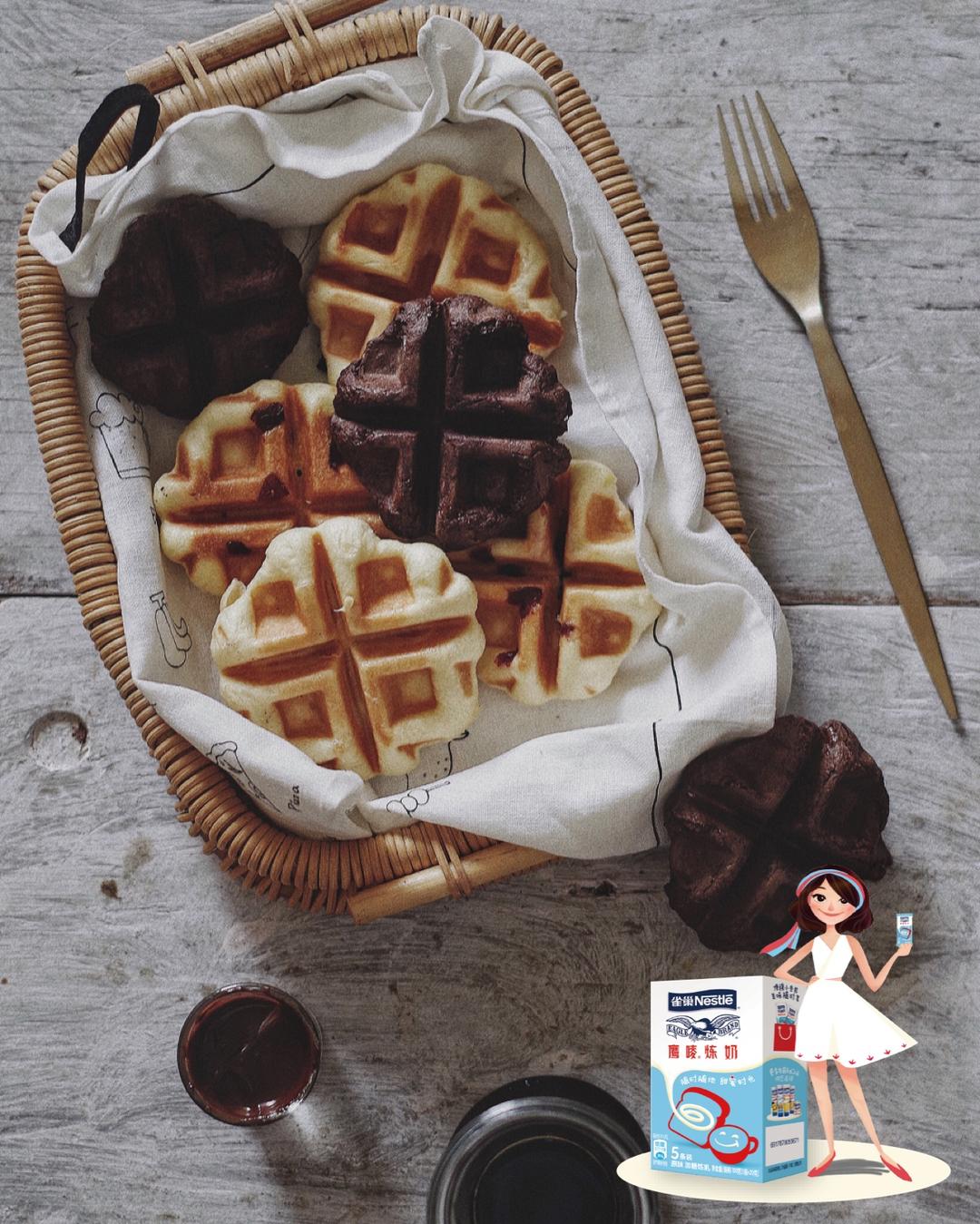 芝士香肠酵母版华夫饼—kenwood松饼机