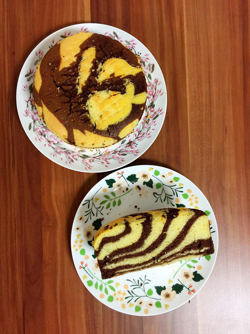 斑马纹戚风蛋糕
