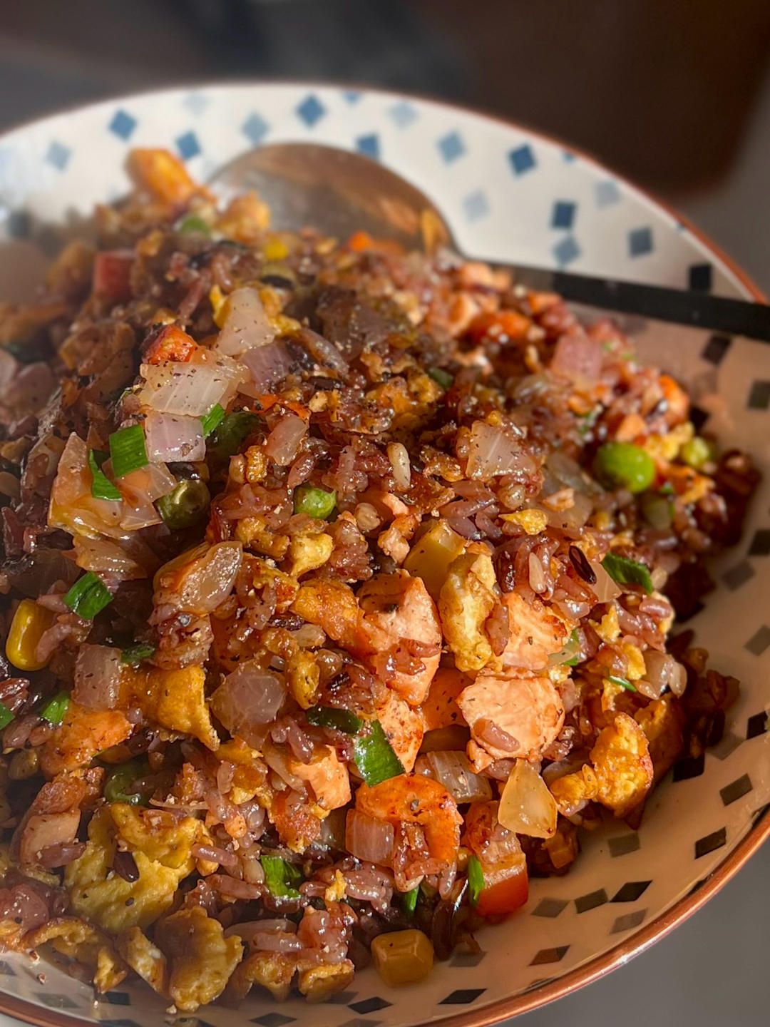低脂三文鱼炒饭