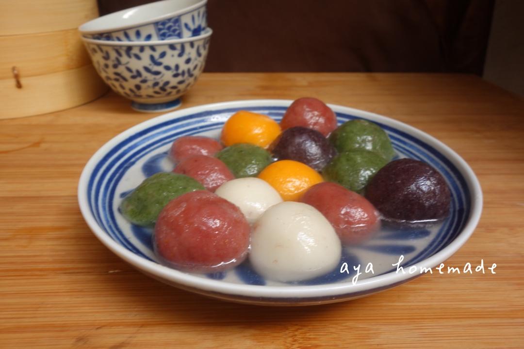 彩色汤圆