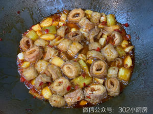 【0176】红油烧肥肠（肠头） <302小厨房>的做法 步骤16