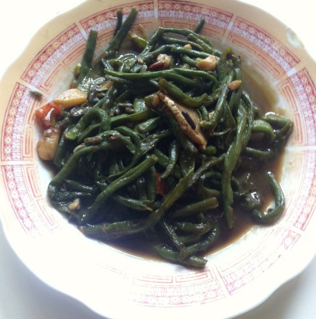 豆豉长豆角炒切条