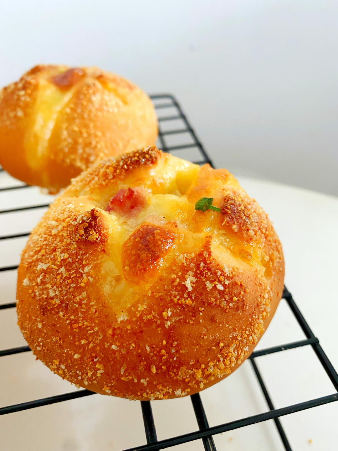 熏鸡培根芝士餐包