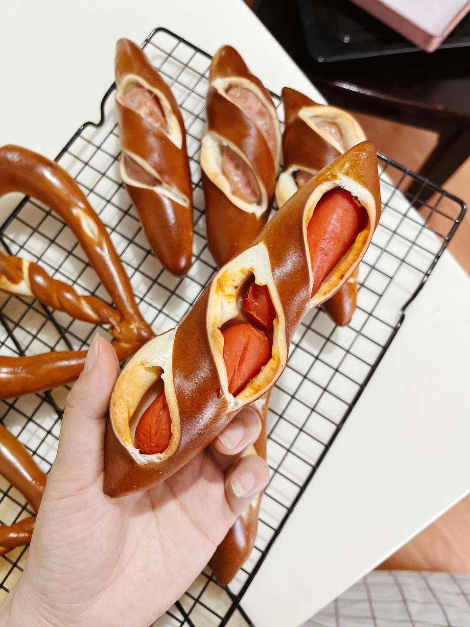 德式碱水面包｜红豆碱水面包｜0糖低卡｜超快手｜免发酵｜免手套膜｜免冷冻