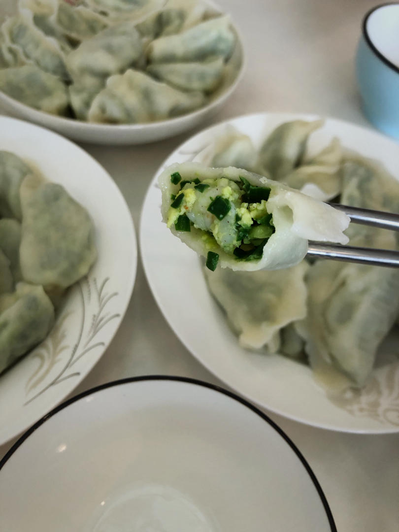 韭菜鸡蛋虾仁水饺