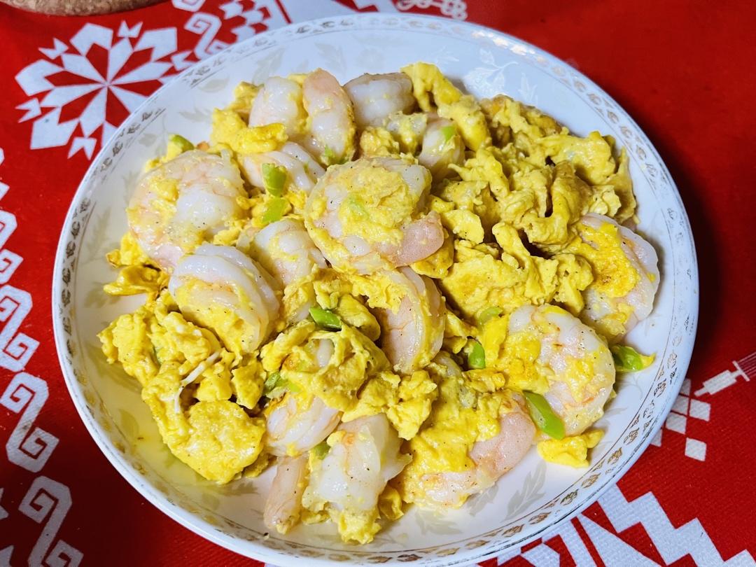 极致“鲜嫩”的虾仁炒蛋（无油版）