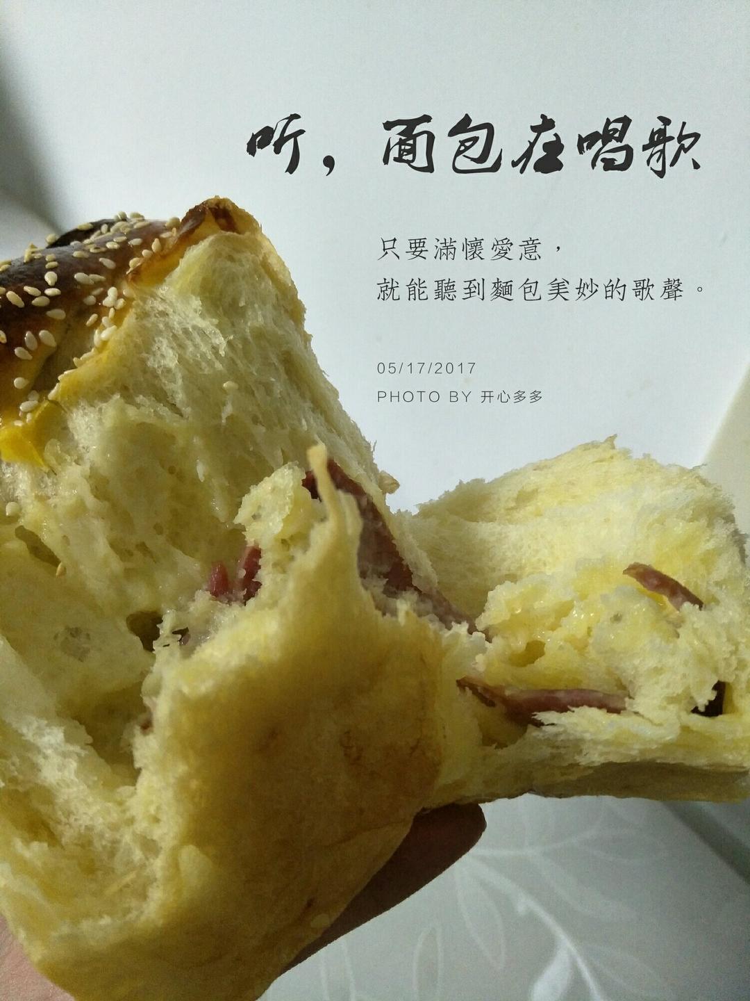 面包机版肉松芝士咸吐司（中种）