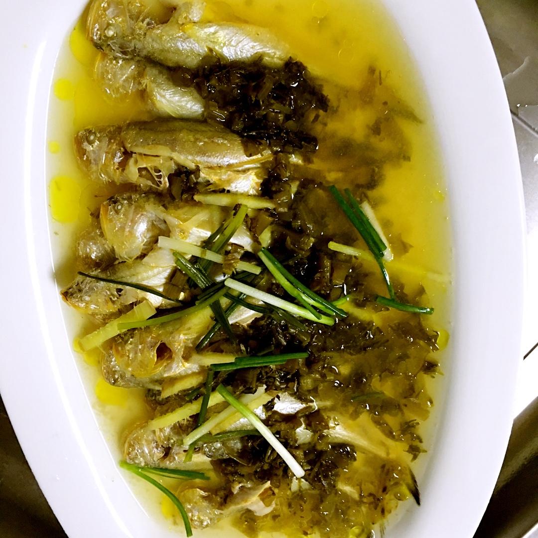 清蒸雪菜子梅鱼