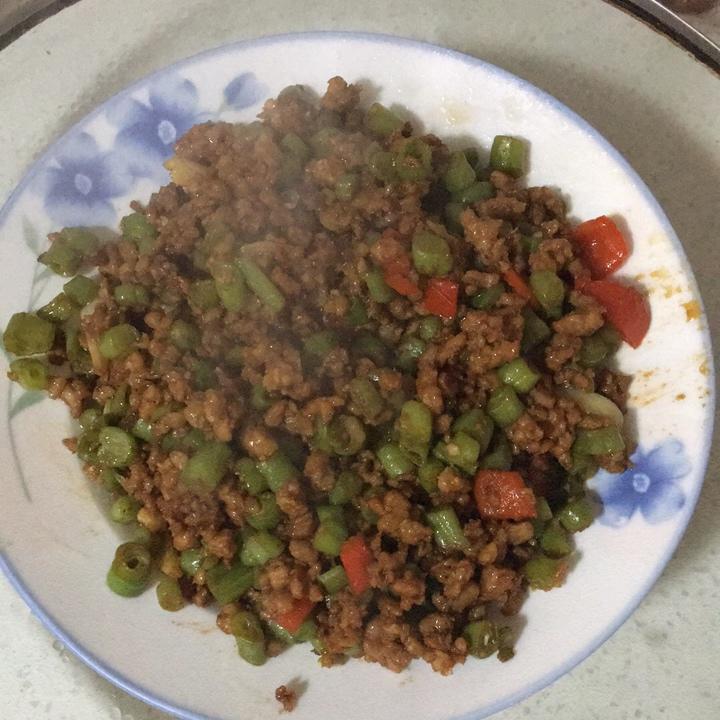 肉沫豆角下饭菜
