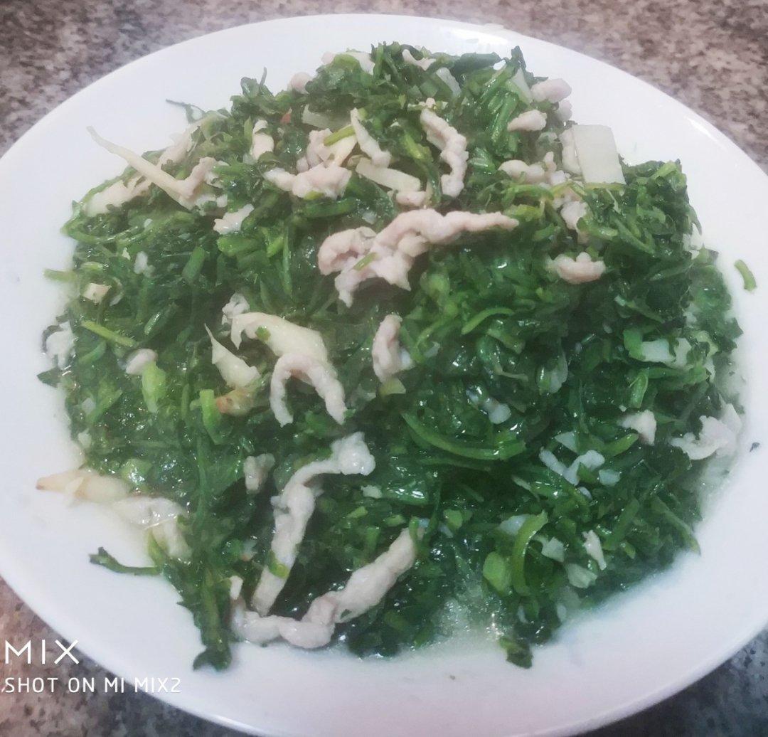 荠菜肉丝