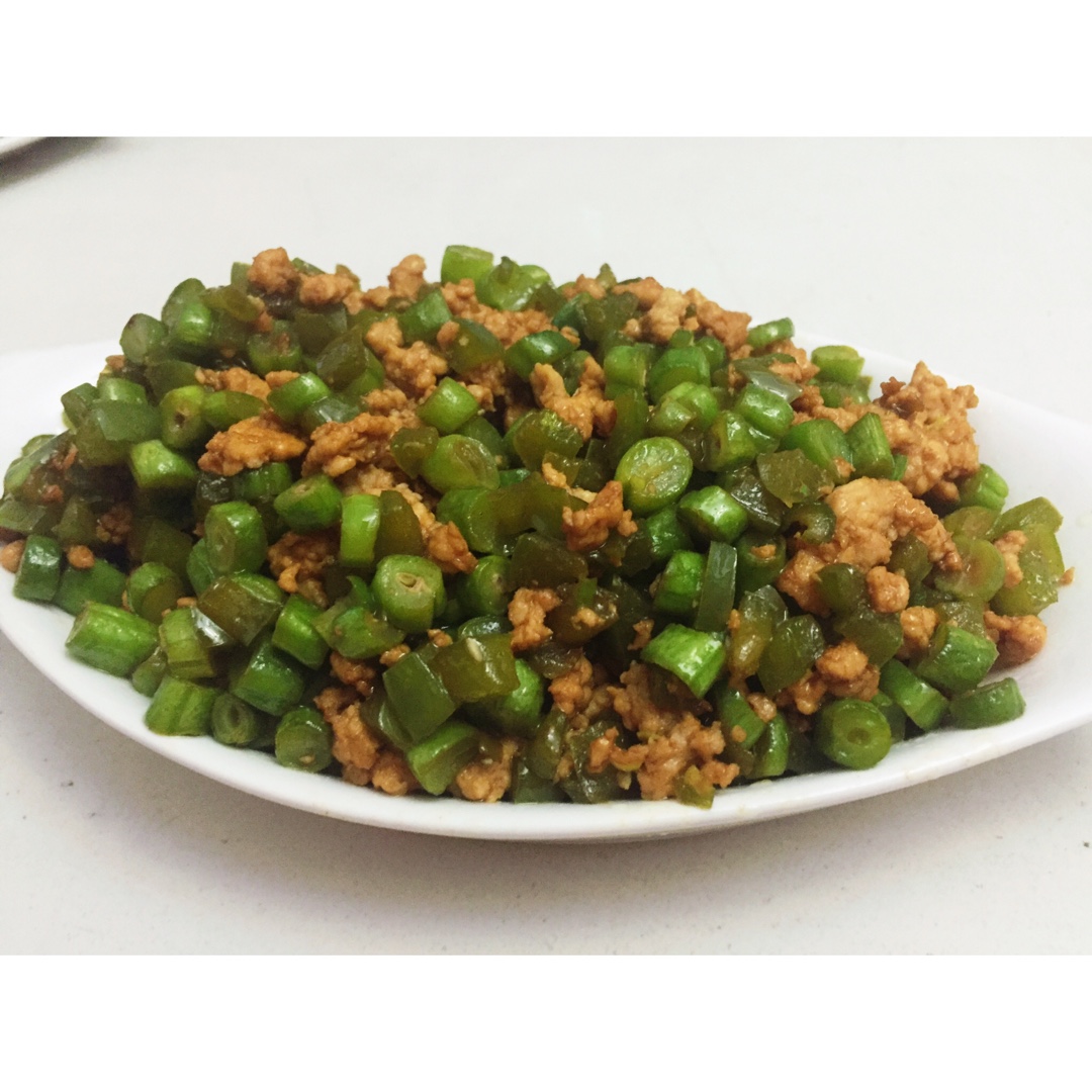 肉沫豆角下饭菜