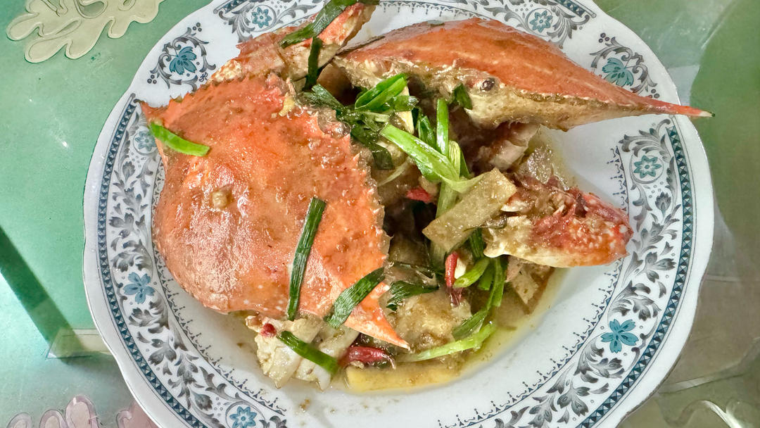 葱姜炒梭子蟹（very easy）