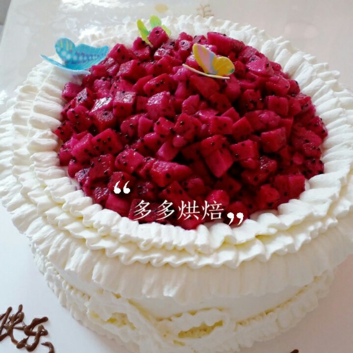 8寸戚风水果奶油蛋糕