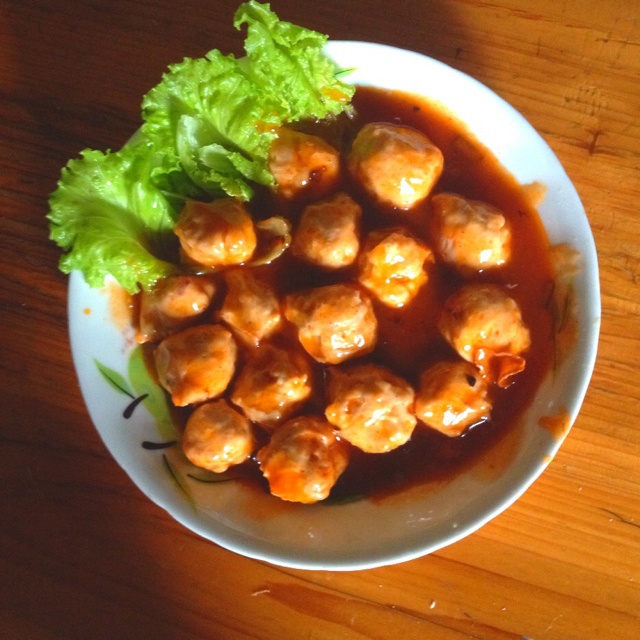 酸酸甜甜【茄汁鸡肉丸】