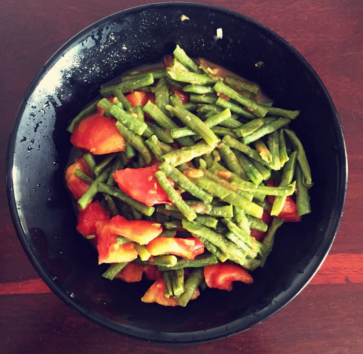 西红柿炖豆角