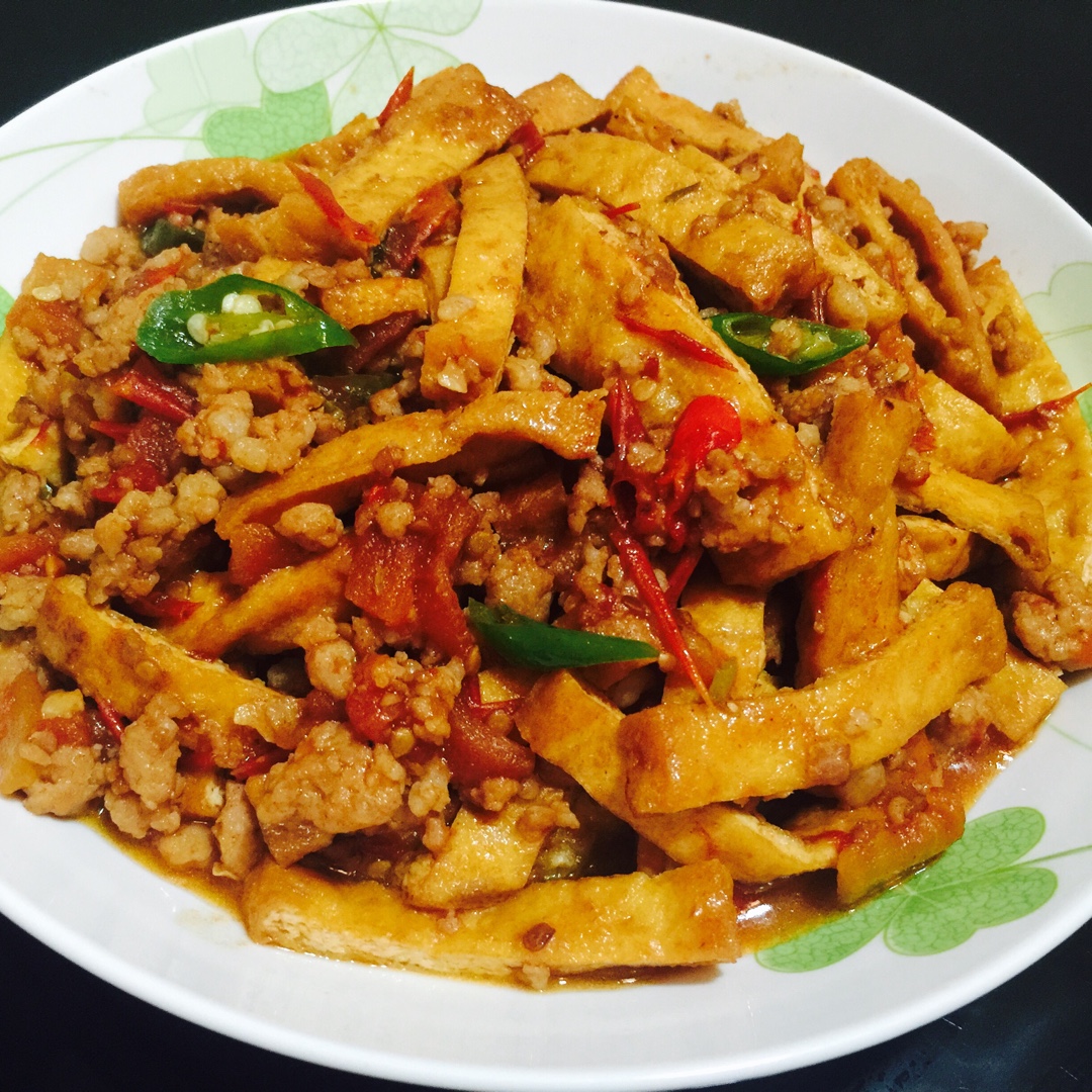 肉末豆腐皮