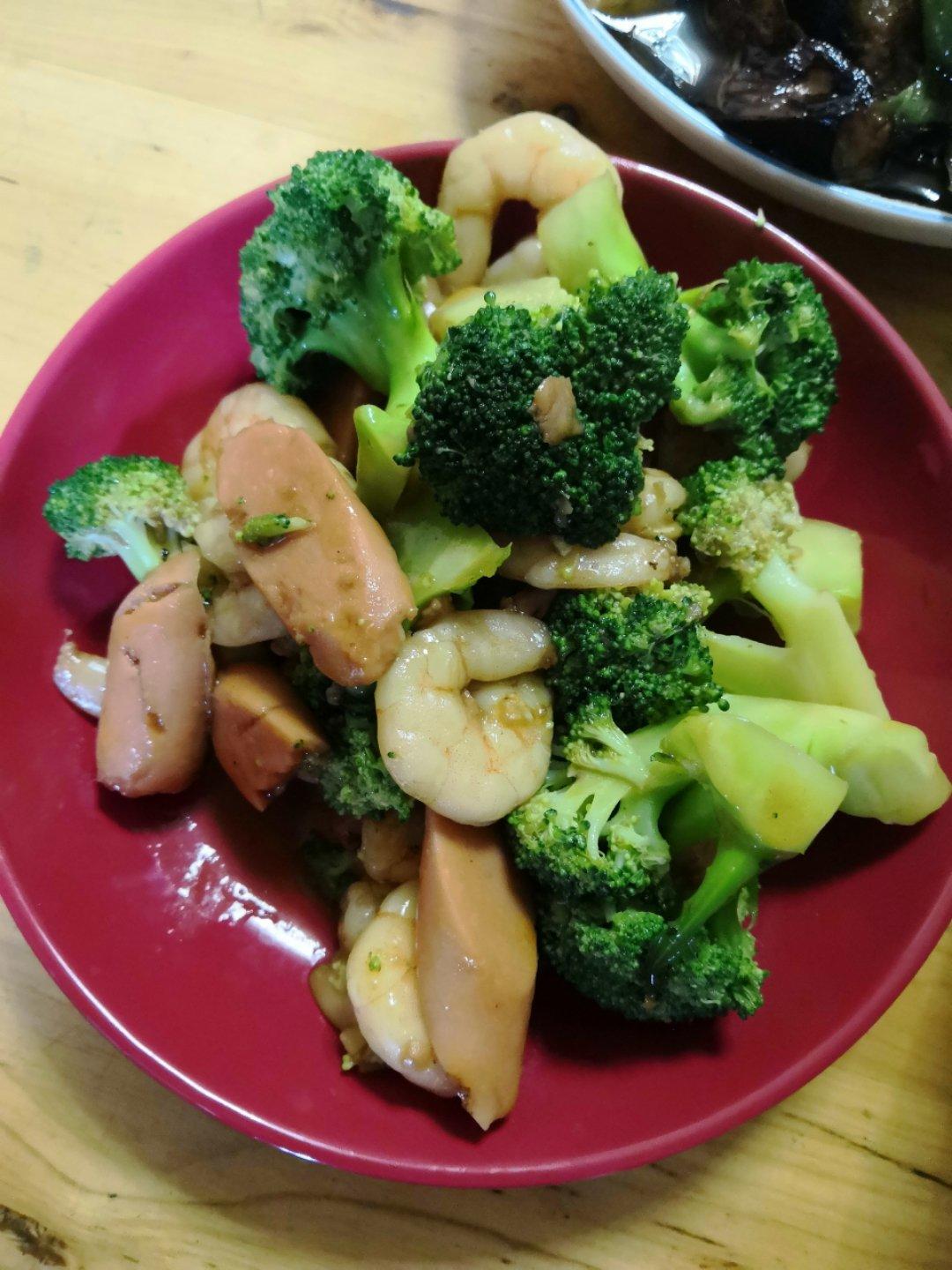 西兰花炒虾仁