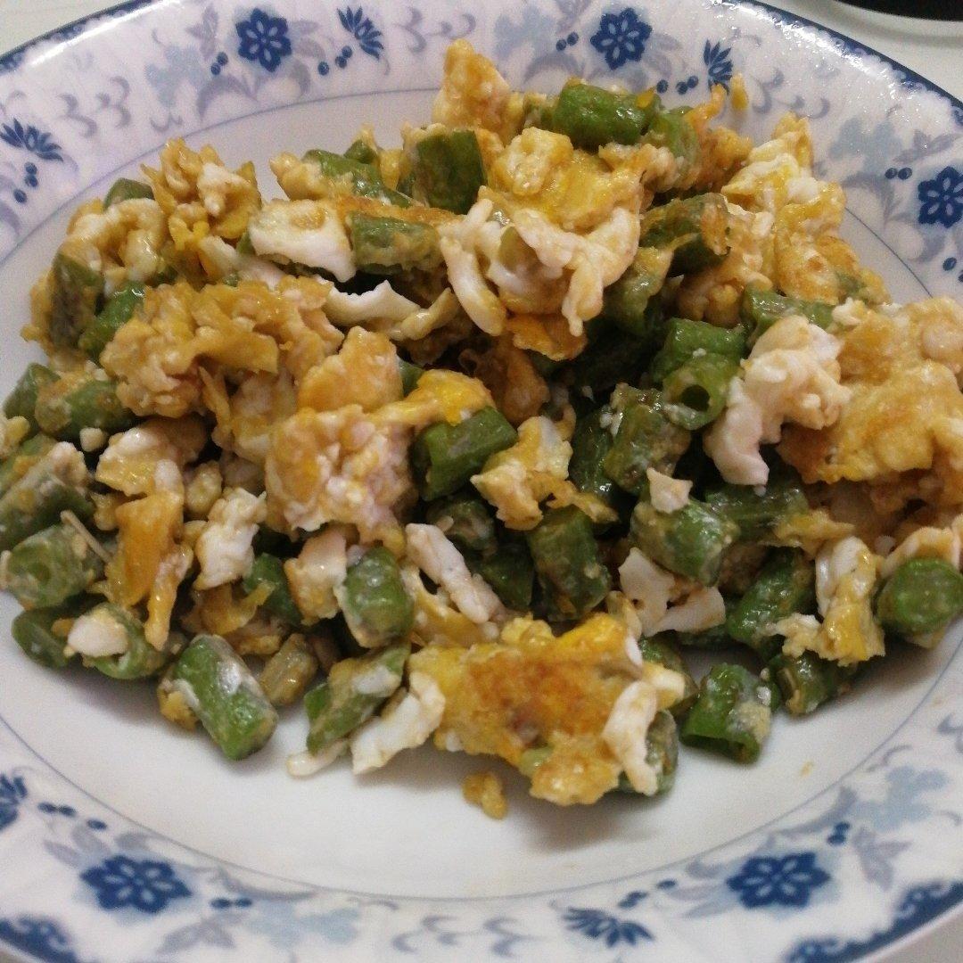 豆角炒鸡蛋