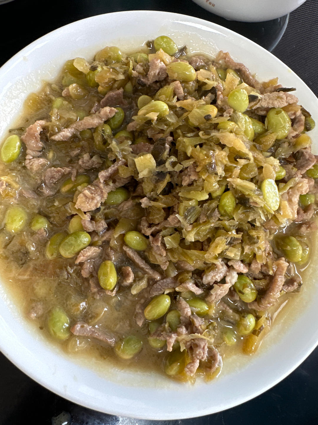 雪菜毛豆肉丝