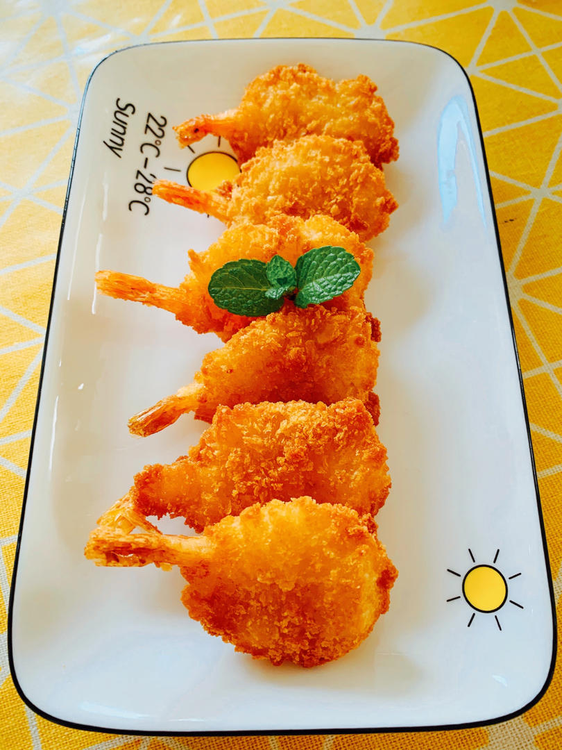 小虫虫1314做的酥炸凤尾虾
