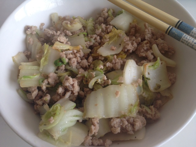 上海白菜炒肉糜【超简单
