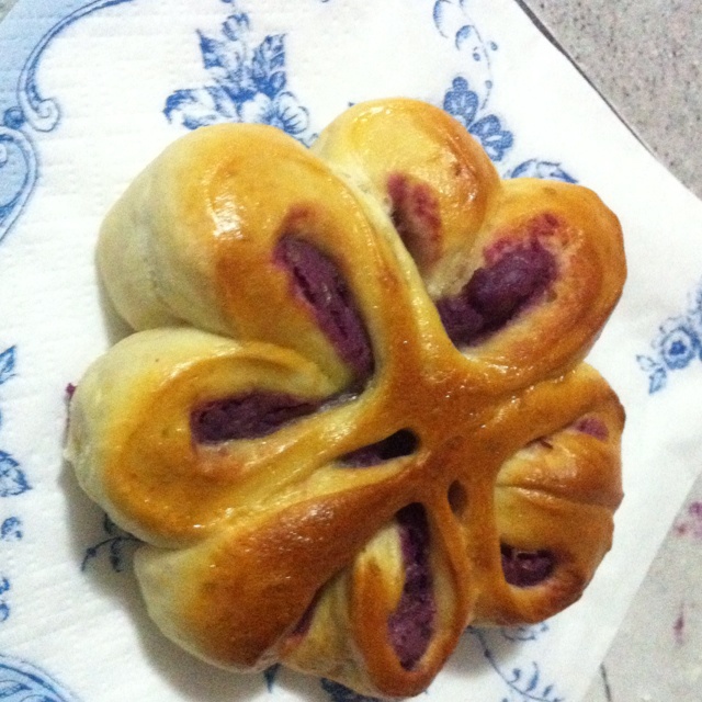 紫薯四叶草面包（汤种法）
