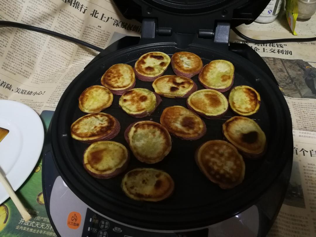 烙地瓜片的做法