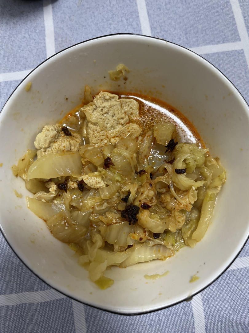 大白菜炖冻豆腐五花肉