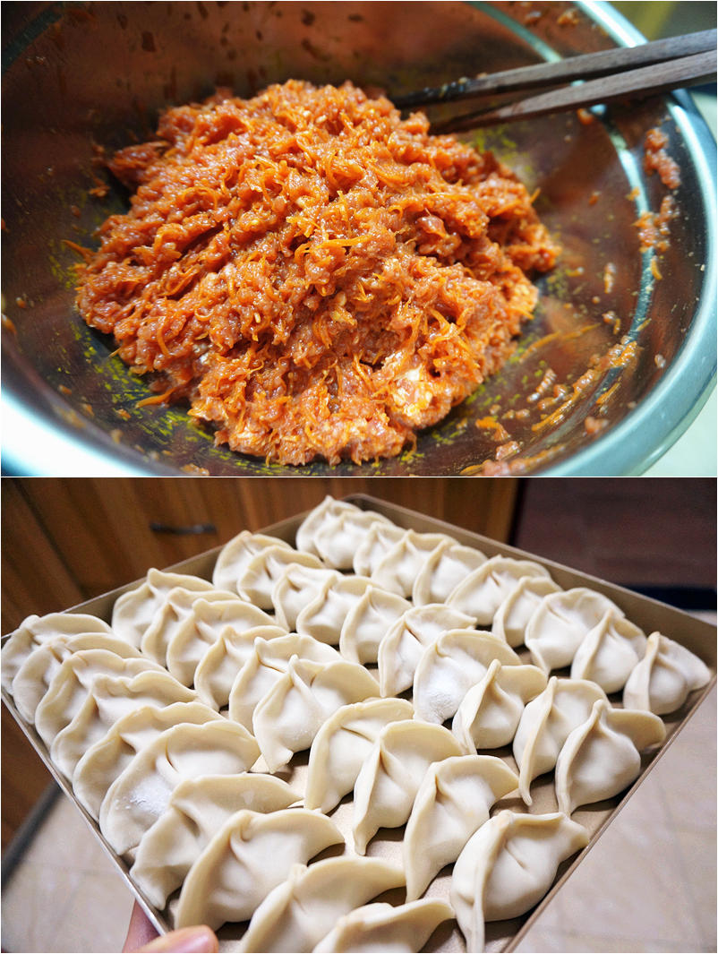 牛肉胡萝卜馅儿饺子