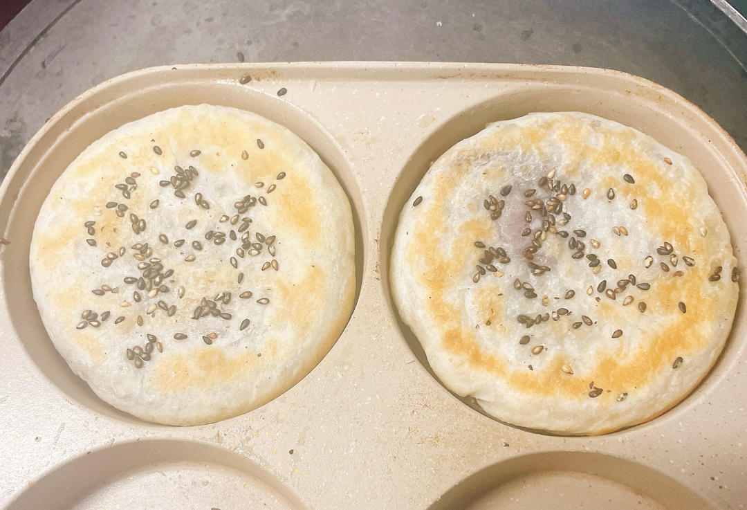 网红紫薯芋泥饼，平底锅与烤箱两种做法
