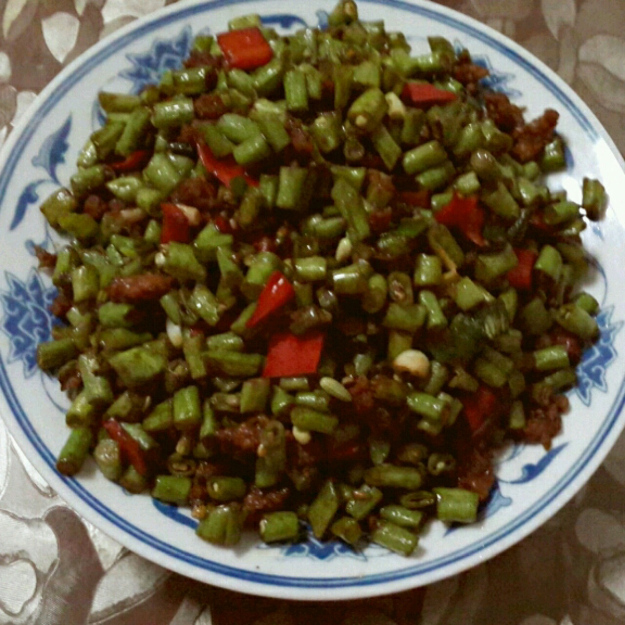 肉沫豆角下饭菜