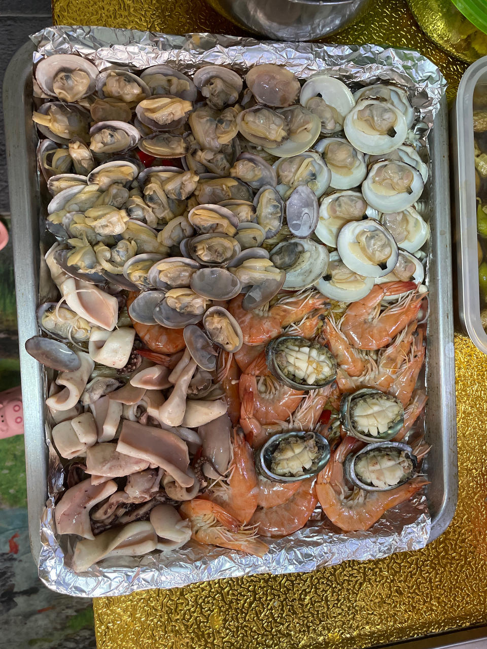 鲜掉眉毛的简易版烤海鲜大咖