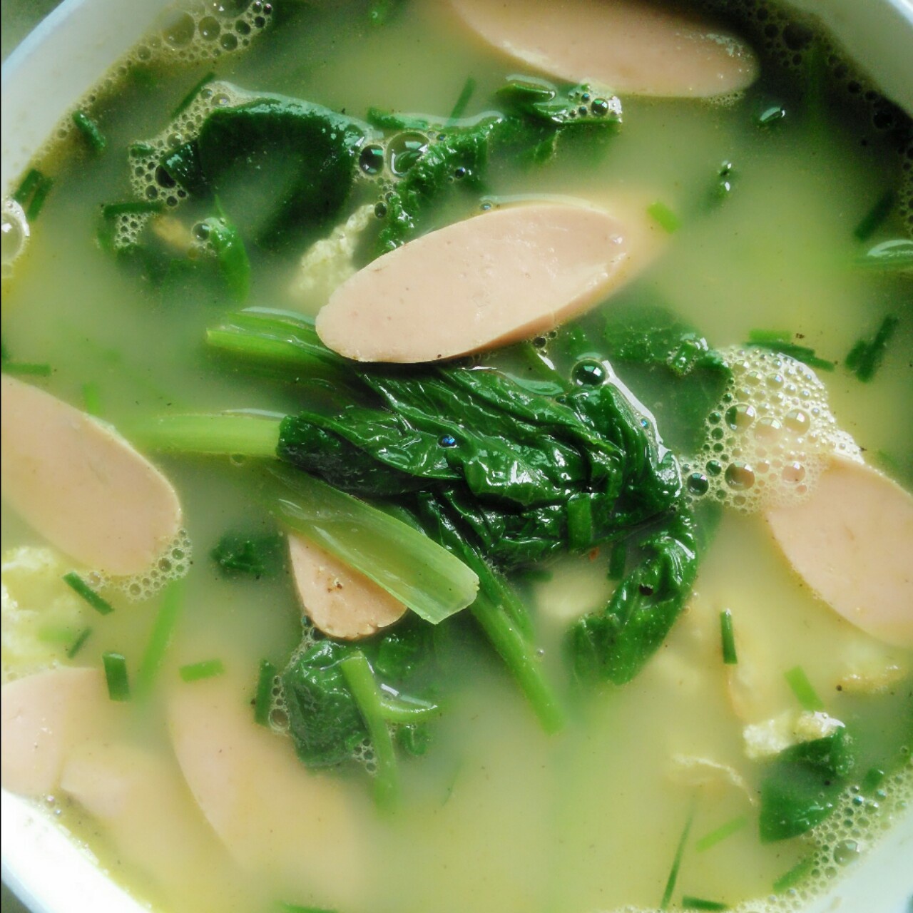小情绪52v9做的小白菜汤