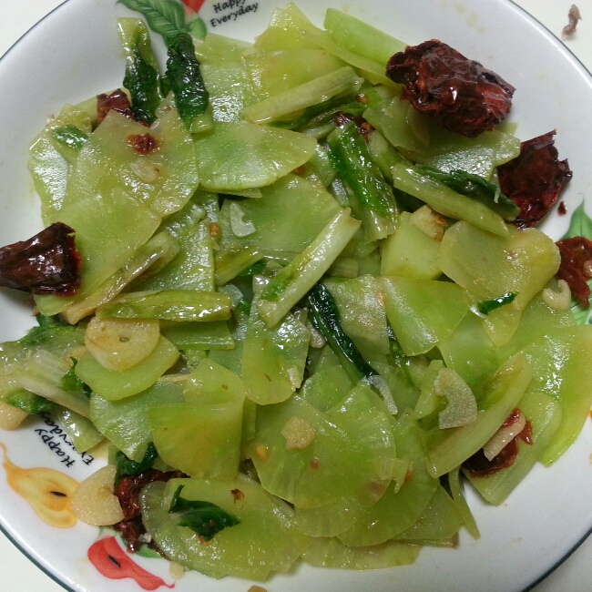 家常辣炒莴笋叶