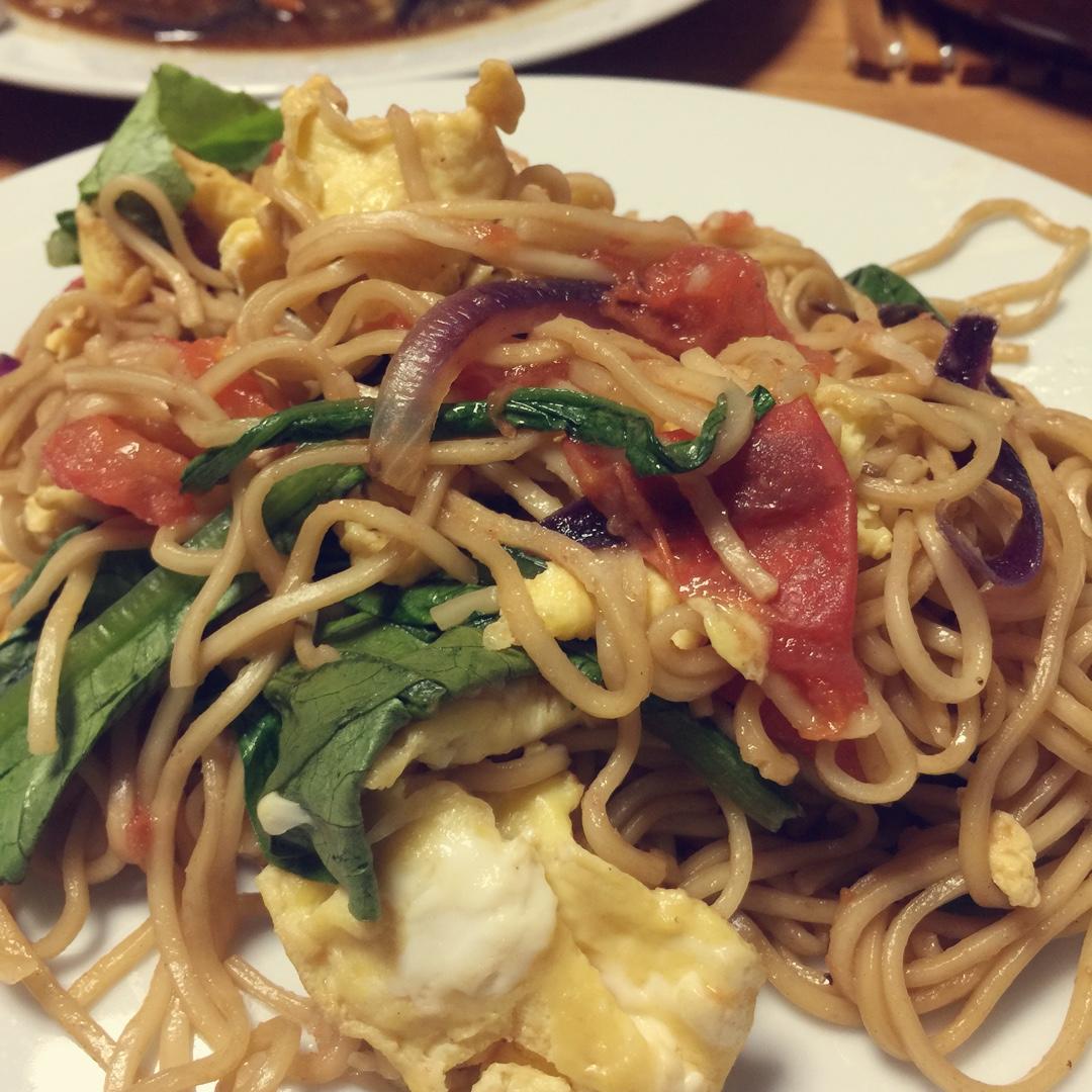 鸡蛋素炒面Fried Noodles Vegetarian