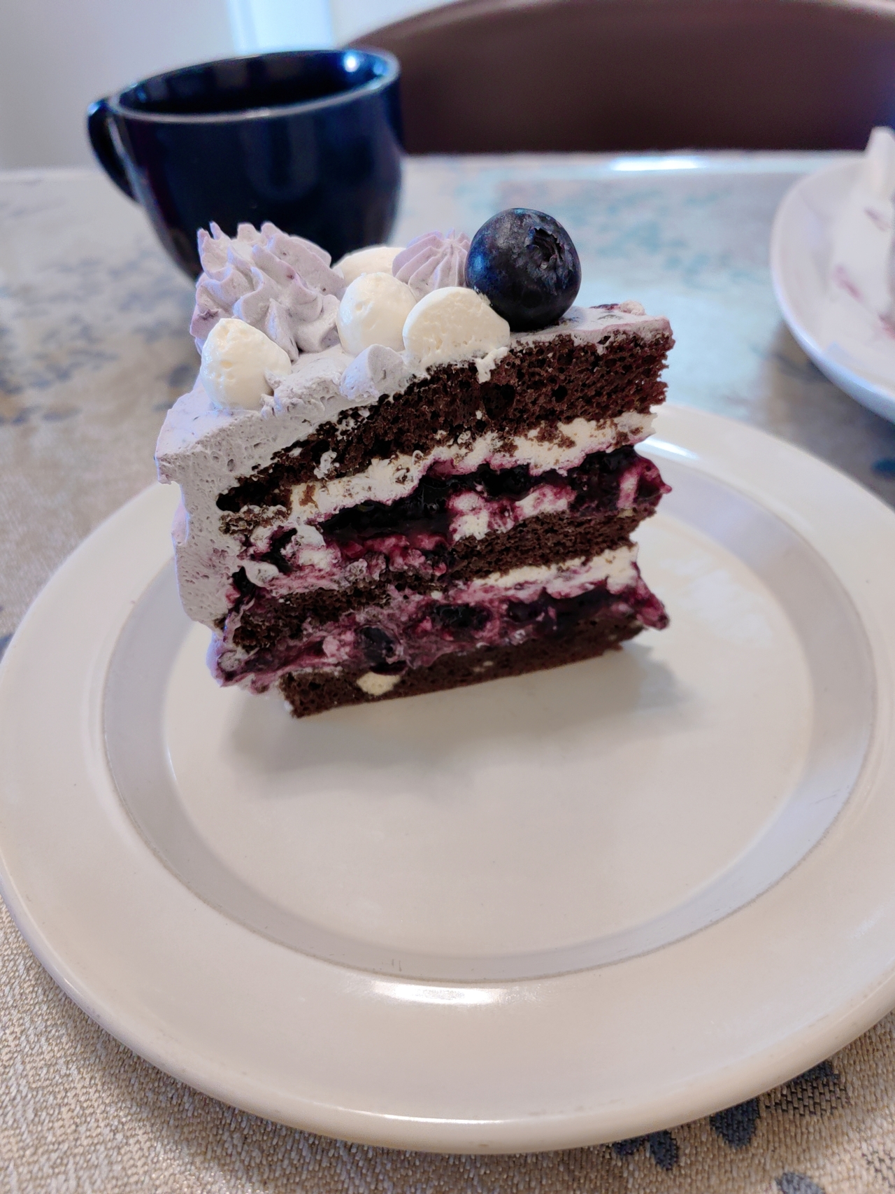 蓝莓瀑布巧克力蛋糕