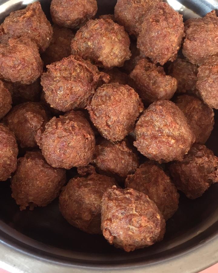 做过 酥炸肉丸子 一个人忙活了大半天,吃了