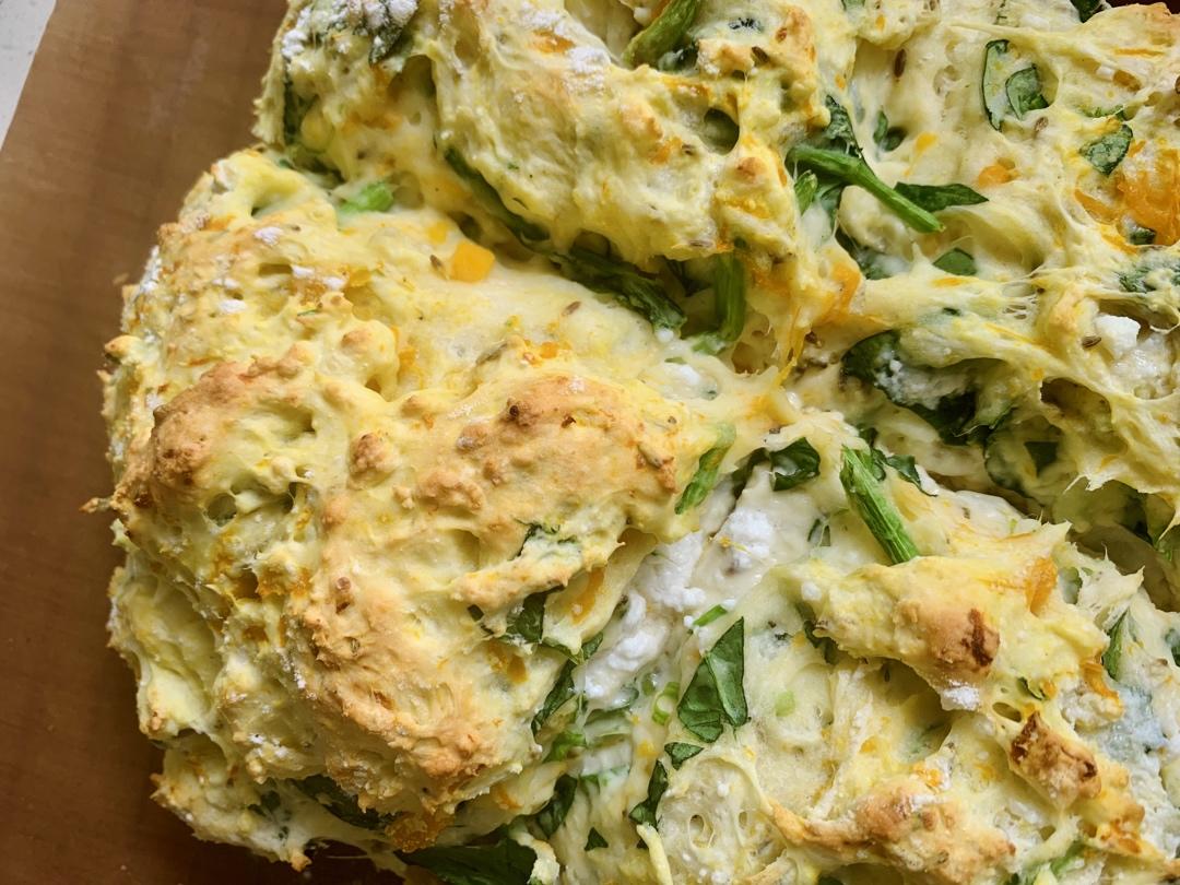 菠菜南瓜奶酪丹波面包丨健康·烘焙