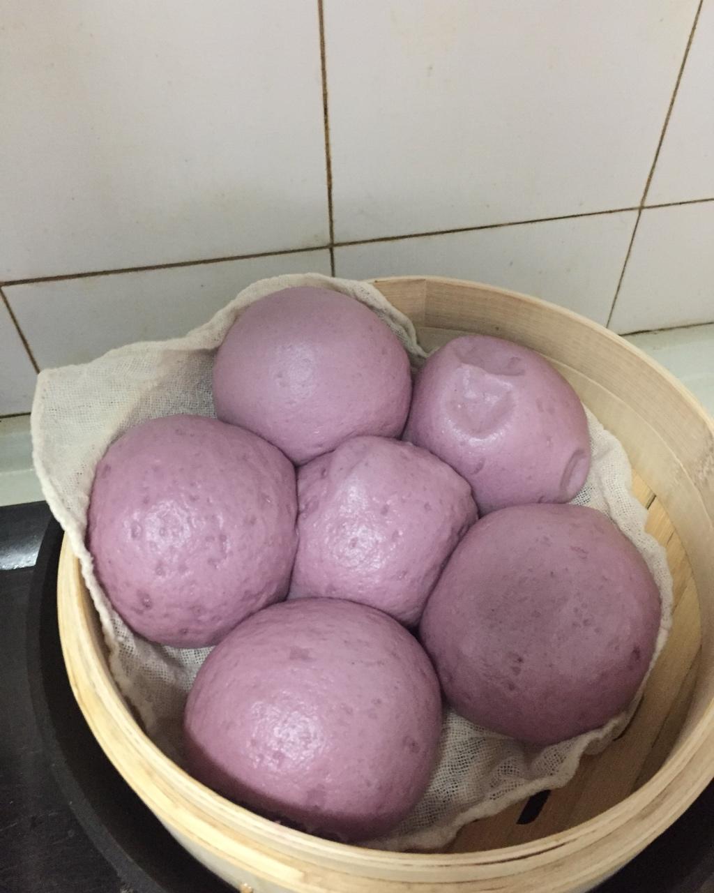 奶香紫薯馒头
