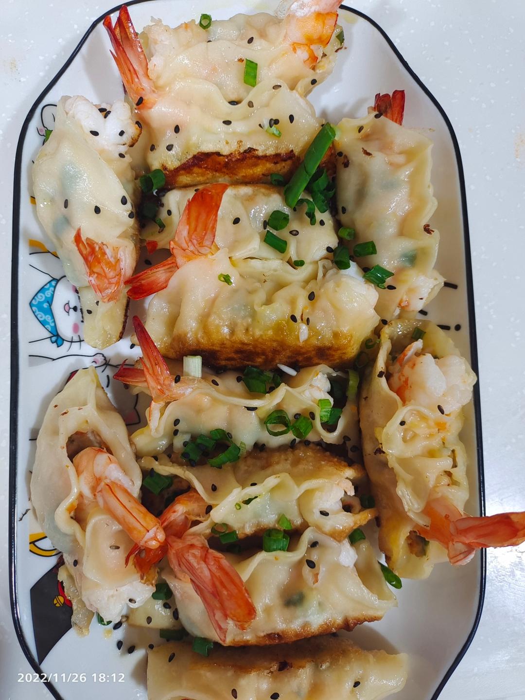 鲜虾锅贴
