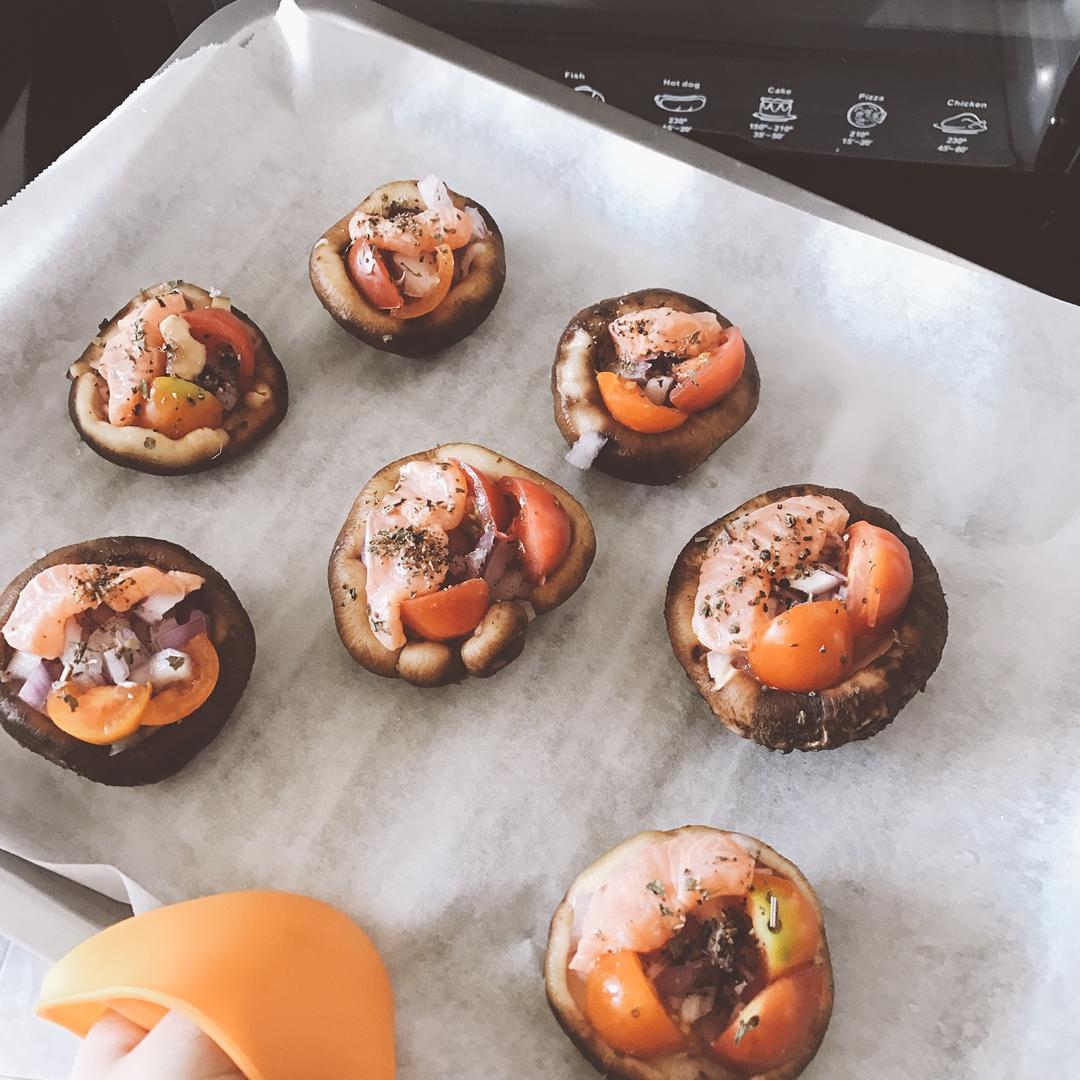 【山姆厨房】口蘑烤三文鱼