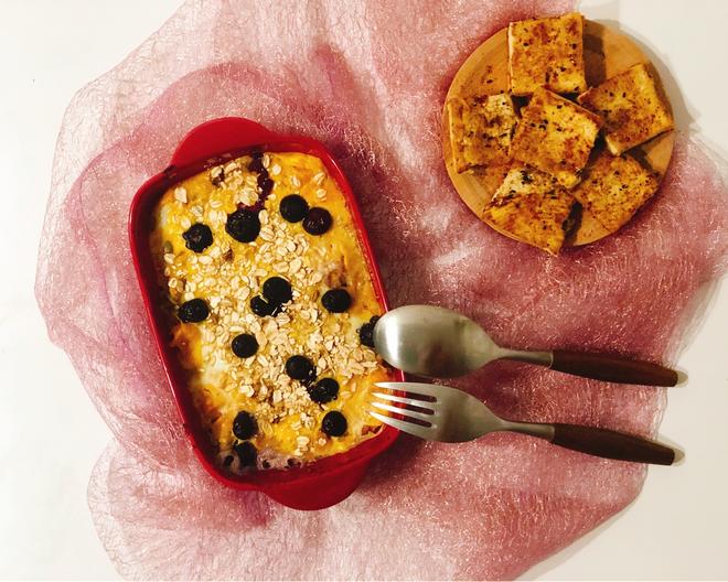 红薯蓝莓烤燕麦——减脂早餐的做法