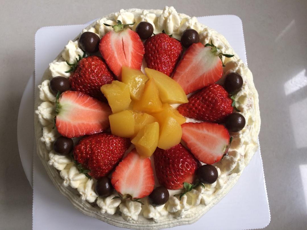 草莓芒果8寸裸蛋糕