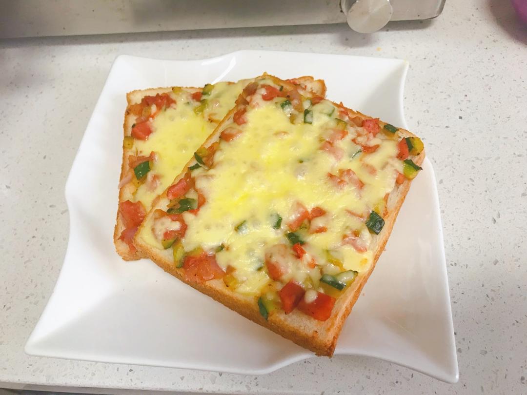 快手早餐吐司披萨