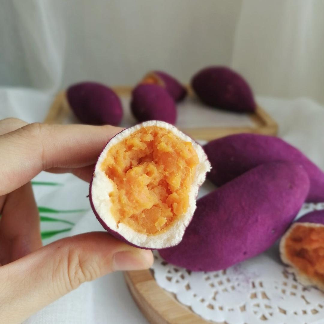 eva做的韩国火爆排队紫薯麻薯包超简易做法