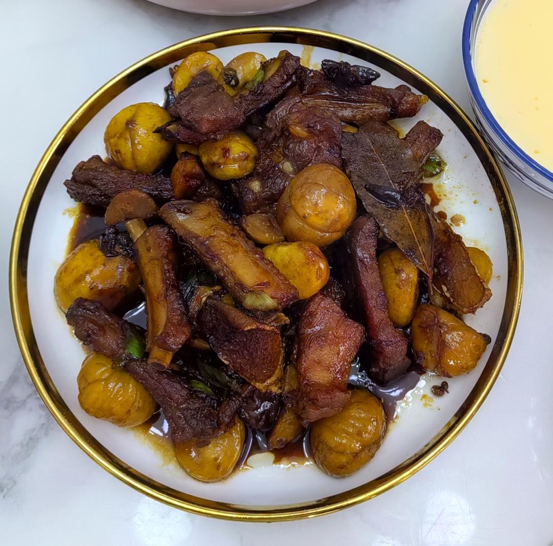 板栗烧排骨